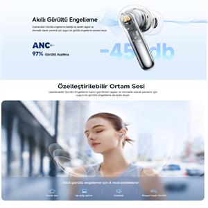 Qcy Melobuds N50 Anc Ht12 Bluetooth Kablosuz Kulaklık - Siyah