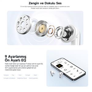 Qcy Melobuds N50 Anc Ht12 Bluetooth Kablosuz Kulaklık - Siyah