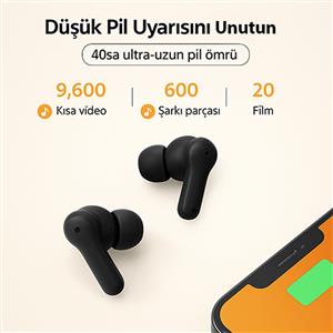 Qcy T13 ANC TWS Bluetooth Kablosuz Kulaklık - Siyah