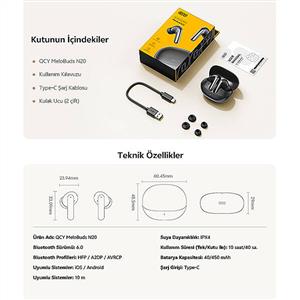Qcy MeloBuds N20 ANC Bluetooth Kulaklık - Beyaz
