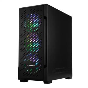 RAMPAGE GALAXY 4x120mm RGB FANLI 600W 80PLUS BRONZE MidT ATX GAMING KASA