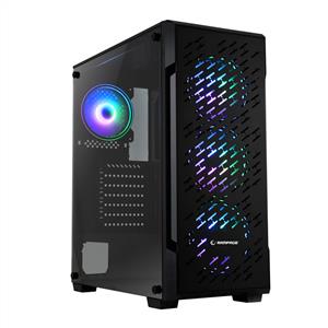 RAMPAGE GALAXY 4x120mm RGB FANLI 600W 80PLUS BRONZE MidT ATX GAMING KASA