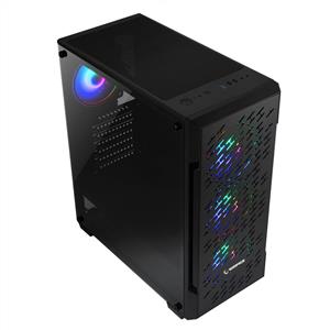 RAMPAGE GALAXY 4x120mm RGB FANLI 600W 80PLUS BRONZE MidT ATX GAMING KASA