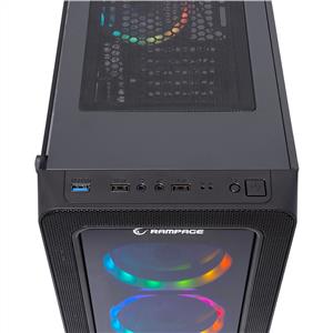 RAMPAGE ESPECTRO 4x120mm RAINBOW FANLI 600W 80PLUS BRONZE MidT ATX GAMING KASA