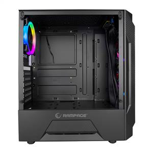 RAMPAGE FUSION 4x120mm RAINBOW FANLI USB3.0 MidT ATX GAMING KASA