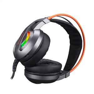 RAMPAGE RM-X7 TORNADO RGB LEDLİ GAMİNG OYUNCU MİKROFONLU KULAKLIK- SİYAH