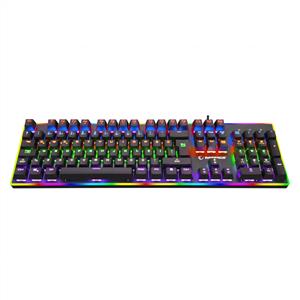 Rampage BYGAME-K1 RGB Led Frame Rainbow Mekanik Blue Switch Gaming Oyuncu Klavye
