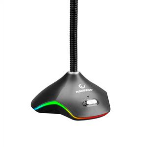 RAMPAGE RMX-M7 PYTHON USB RGB LEDLİ GAMİNG MİKROFON- SİYAH