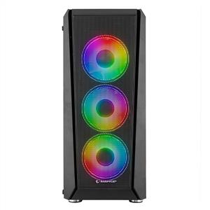 RAMPAGE DEEPFORCE 4x120mm RGB FANLI 600W 80PLUS BRONZE MidT ATX GAMING KASA