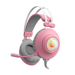 RAMPAGE RM-K1 PULSAR USB 7.1 SURROUND RGB IŞIK EFEKTLİ GAMİNG KULAKLIK - PEMBE