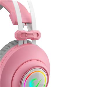 RAMPAGE RM-K1 PULSAR USB 7.1 SURROUND RGB IŞIK EFEKTLİ GAMİNG KULAKLIK - PEMBE