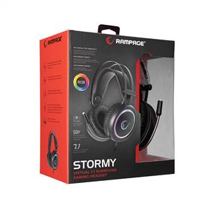 Rampage STORMY USB 7.1 Surround Oyuncu Kulaklığı - Siyah