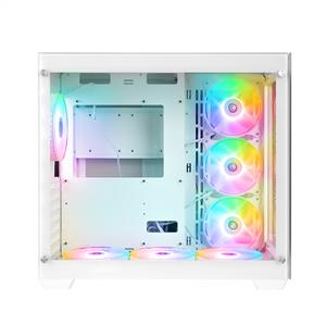 RAMPAGE ICEBLADE WHITE 7x120mm ARGB FANLI MidT ATX GAMING KASA