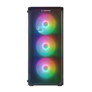 RAMPAGE COMPACT 4x120mm RGB FANLI 750W 80PLUS BRONZE MidT ATX GAMING KASA
