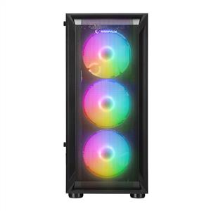 RAMPAGE SHIVA 4x120mm Rainbow Fanlı MidT ATX Siyah Kasa