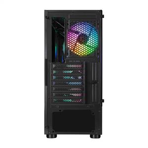 RAMPAGE SHIVA 4x120mm Rainbow Fanlı MidT ATX Siyah Kasa