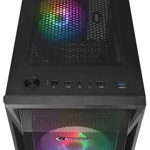 RAMPAGE SHIVA 4x120mm Rainbow Fanlı MidT ATX Siyah Kasa