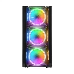 RAMPAGE HACKER 4x120mm RGB FANLI 650W 80PLUS BRONZE MidT ATX GAMING KASA