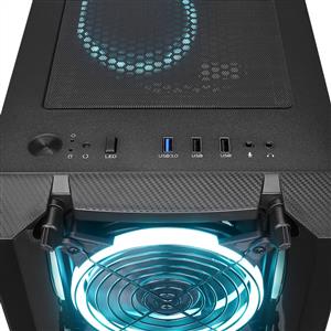 RAMPAGE HACKER 4x120mm RGB FANLI 650W 80PLUS BRONZE MidT ATX GAMING KASA