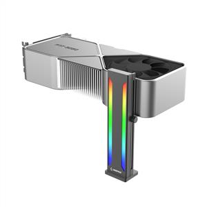 RAMPAGE TRIM X10 Siyah Aluminyum ARGB Dikey VGA Ekran Kartı Tutucu