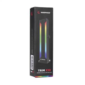 RAMPAGE TRIM X10 Siyah Aluminyum ARGB Dikey VGA Ekran Kartı Tutucu