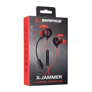 Rampage RM-K16 X-JAMMER 3,5mm Gaming Kırmızı Kulak İçi Mikrofonlu Kulaklık