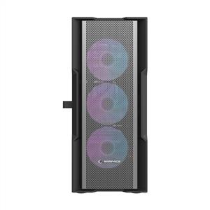 RAMPAGE INFINITY MESH 4*120mm ARGB Fan Manyetik Temperli Camlı Mid-T GAMING KASA