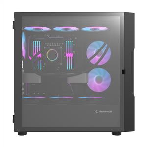 RAMPAGE INFINITY MESH 4*120mm ARGB Fan Manyetik Temperli Camlı Mid-T GAMING KASA