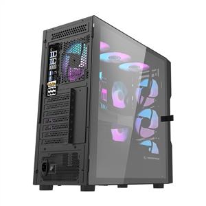 RAMPAGE INFINITY MESH 4*120mm ARGB Fan Manyetik Temperli Camlı Mid-T GAMING KASA