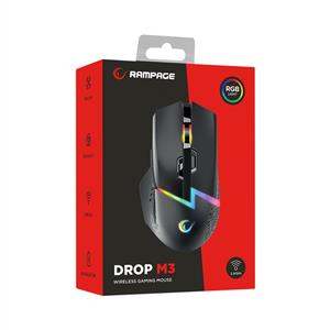 RAMPAGE DROP M3 10000 DPI ŞARJLI KABLOSUZ GAMING MOUSE-SİYAH