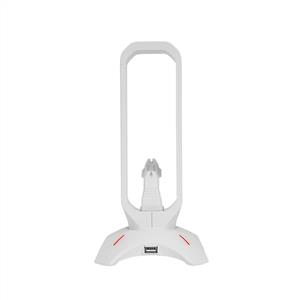 Rampage RM-H66 GUARD Beyaz RGB Işıklı 2*Usb Port Kulaklık İçin Stand - Beyaz