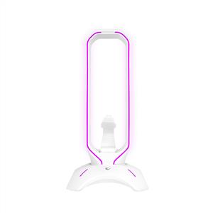 Rampage RM-H66 GUARD Beyaz RGB Işıklı 2*Usb Port Kulaklık İçin Stand - Beyaz