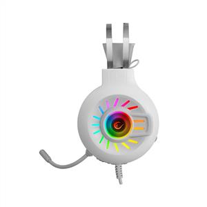 Rampage RM-K44 ZENGIBAR Beyaz 7.1 Surround RGB Işık Efekti Mikrofonlu Oyuncu Kulaklığı