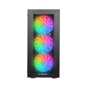 RAMPAGE PLAID V5 600W 80PLUS BRONZE 4x120mm RGB FANLI MidT ATX SİYAH KASA