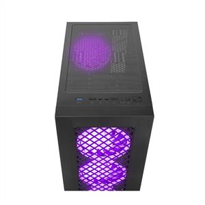 RAMPAGE PLAID V5 600W 80PLUS BRONZE 4x120mm RGB FANLI MidT ATX SİYAH KASA