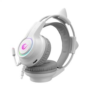 Rampage RM-K91 X-CATTY Beyaz USB 7.1 Version RGB Gaming Oyuncu Mikrofonlu Kulaklık