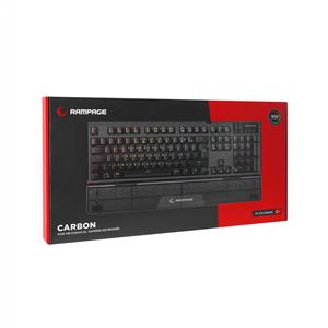 RAMPAGE CARBON RGB Q BILEK DESTEKLI RED SWITCH GAMING KLAVYE