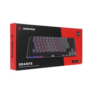 RAMPAGE GRANITE LOW PROFILE BLUE SWITCH MEKANİK GAMING KLAVYE