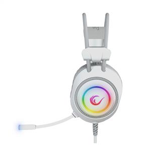 RAMPAGE RAGING PLUS BEYAZ  USB 7.1 RGB LEDLİ GAMİNG OYUNCU MİKROFONLU KULAKLIK