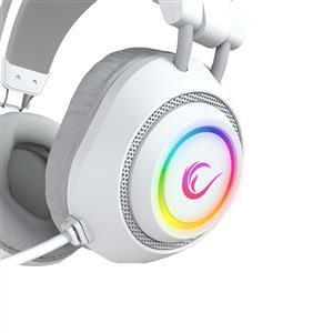 RAMPAGE RAGING PLUS BEYAZ  USB 7.1 RGB LEDLİ GAMİNG OYUNCU MİKROFONLU KULAKLIK