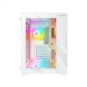 RAMPAGE ICEBLADE PRO WHITE 7x120mm ARGB FANLI MidT ATX GAMING KASA