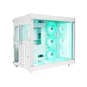 RAMPAGE ICEBLADE PRO WHITE 7x120mm ARGB FANLI MidT ATX GAMING KASA