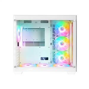 RAMPAGE ICEBLADE PRO WHITE 7x120mm ARGB FANLI MidT ATX GAMING KASA