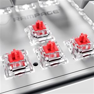 RAMPAGE HYDRA R6 FULL RGB PRO RED SWITCH GAMING KLAVYE - BEYAZ