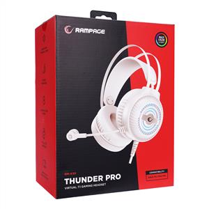 Rampage RM-K30 THUNDER PRO Beyaz 7.1 Surround Mikrofonlu Oyuncu Kulaklığı