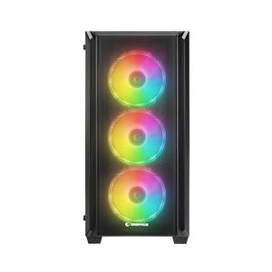 RAMPAGE ELYSIAN MESH SİYAH 4x120mm ARGB FANLI 750W 80PLUS BRONZE MidT ATX GAMING KASA