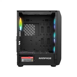 RAMPAGE HOLLOW 4x120mm ARGB FANLI 650W 80Plus MidT ATX GAMING KASA