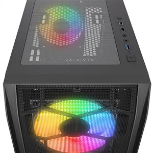 RAMPAGE HOLLOW 4x120mm ARGB FANLI 650W 80Plus MidT ATX GAMING KASA