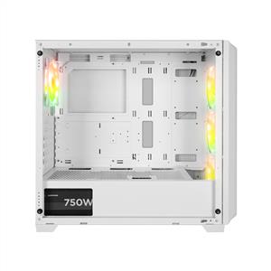 RAMPAGE ELYSIAN MESH BEYAZ 4x120mm ARGB FANLI 750W 80PLUS BRONZE MidT ATX GAMING KASA