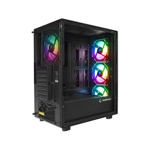 RAMPAGE HUMBLE MESH SİYAH 4x120mm RGB Fanlı 650W 80Plus BRONZE MidT ATX GAMING KASA